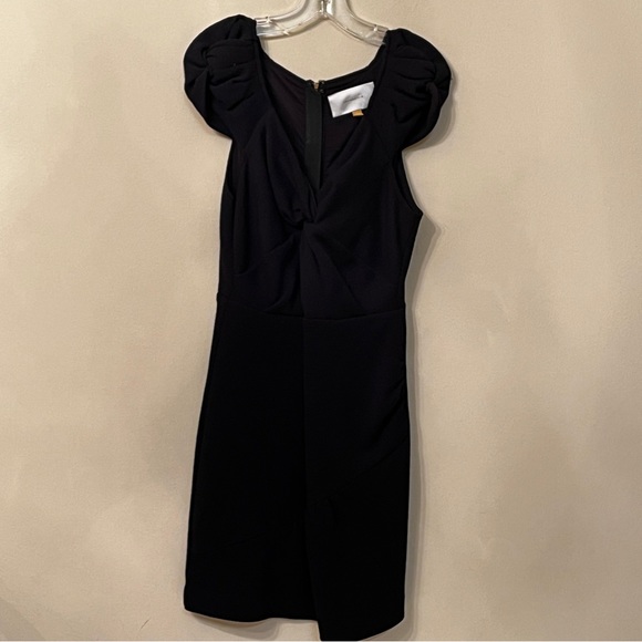 Anthropologie Leifsdottir Vortex Black Wool Dress - Picture 2 of 7